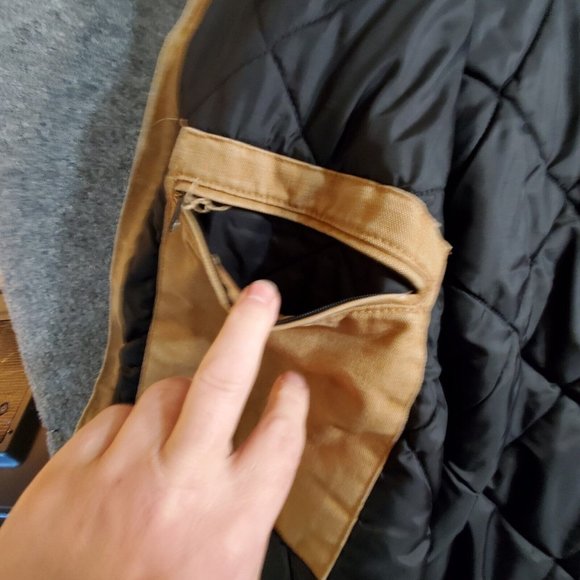 VINTAGE CARHARTT BRN ARCTIC QUILT LINED DUCK CANVAS BROWN JACKET SIZE XL - Picture 11 of 16